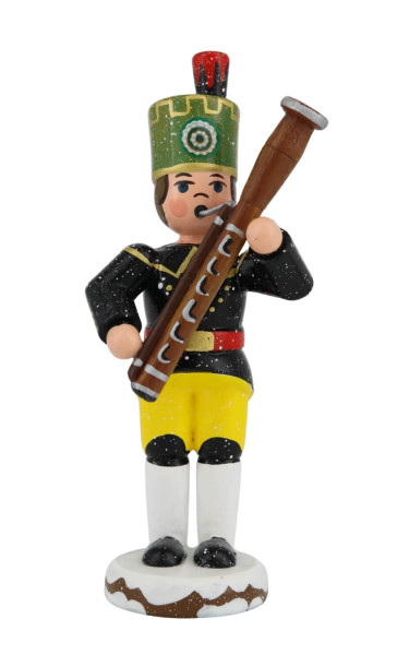Winter Child Miner with Bassoon, 9 cm (3.54 inch) by Hubrig Volkskunst_1