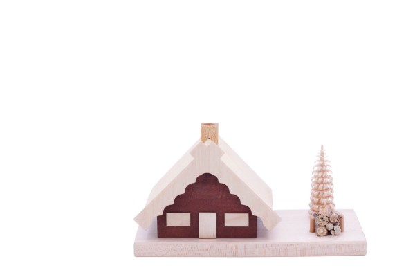 Räucherhaus Skihütte, natur, 15 cm von SEIFFEN.COM