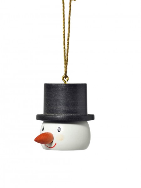 Christmas tree decoration snowman head, 4 cm by KWO