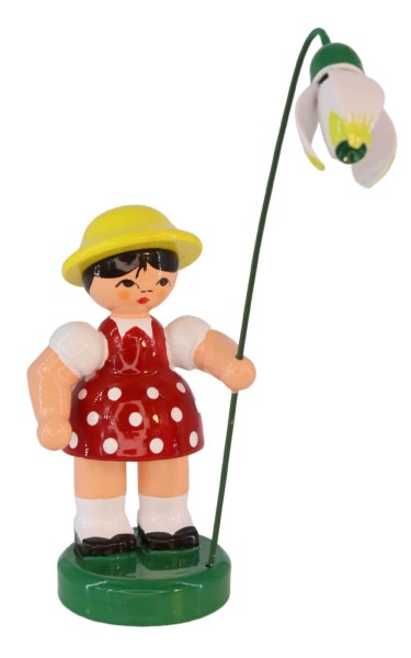 Blumenmädchen Katharina mit weißer Blume, 9 cm von Figurenland Uhlig GmbH