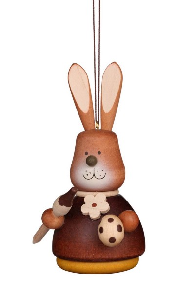 easter bunny with brush, nature, 9,8 cm, Christian Ulbricht GmbH &amp; Co KG Seiffen/ Erzgebirge