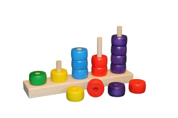 Abacus - Counting board made of wood, colored by Ebert GmbH