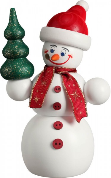 Räuchermännchen Schneemann Weihnachtsmann, 15 cm von Seiffener Volkskunst eG