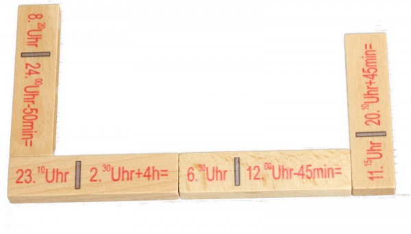 Wooden domino clock, 40 pieces by Ebert GmbH