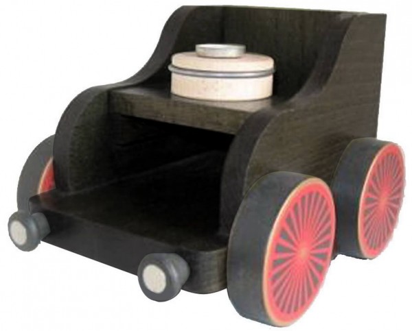 Smoking man railroad carriage, black for locomotive, 12 cm by KWO