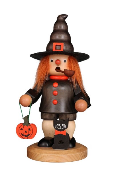 Christian Ulbricht Räuchermännchen Halloween Hexe, 21 cm 