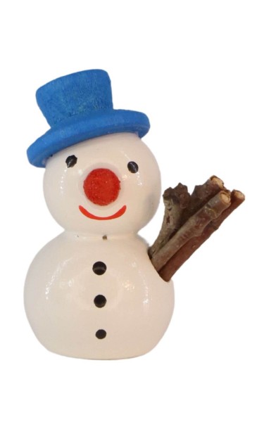 Schneemann mit blauem Hut, 3 cm von SEIFFEN.COM_1