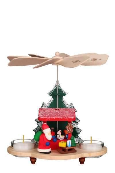 Weihnachtspyramide Weihnachtsmann auf Striezelmarkt, 20 cm von Christian Ulbricht