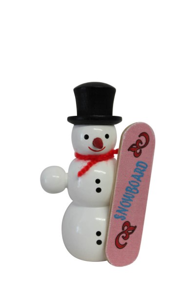 Schneemann mit Snowboard, 6 cm von SEIFFEN.COM