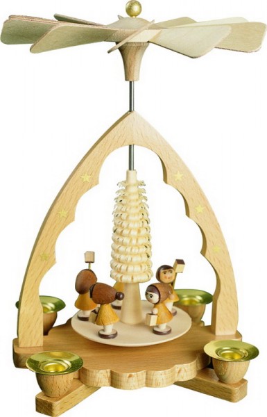 Christmas pyramid Lantern Children, natural, 19 cm by Richard Glässer_1