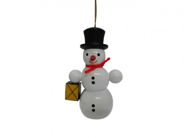 Christbaumschmuck Schneemann mit Laterne von SEIFFEN.COM