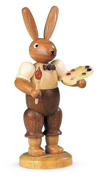 Osterhase - Maler mit Pinsel und Palette, 11 cm von Müller Kleinkunst
