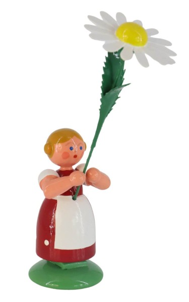Blumenmädchen mit Margerite, 12 cm von HODREWA Legler