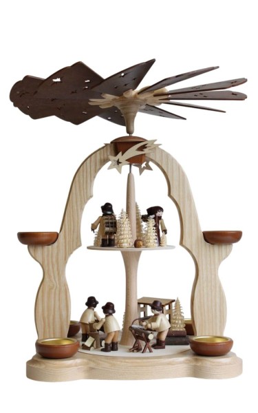 Weihnachtspyramide Waldarbeiter 2-stöckig von Legler_1