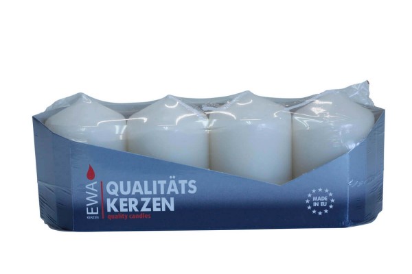 EWA Stumpenkerzen, Ø 40 mm x 60 mm hoch, champagner, 4 Stück