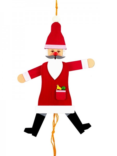 Hampelmann Weihnachtsmann, 27 cm von Spielwarenmacher Günther