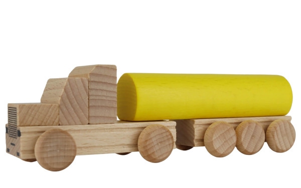 Holzauto US Truck Tanker, farbig von Ebert GmbH_1