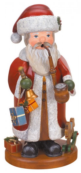 Räuchermännchen Weihnachtsmann von Hubrig Volkskunst GmbH Zschorlau/ Erzgebirge ist 35 cm groß.&nbsp;