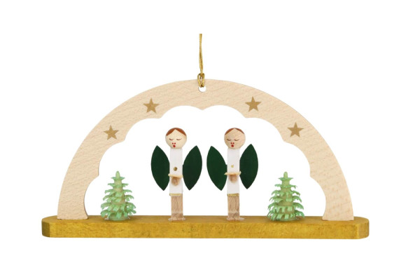 Christbaumschmuck Schwibbogen mit Engel, 11 cm von Richard Glässer_1