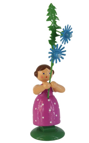 Blumenmädchen mit Wegwarte, 12 cm von HODREWA Legler