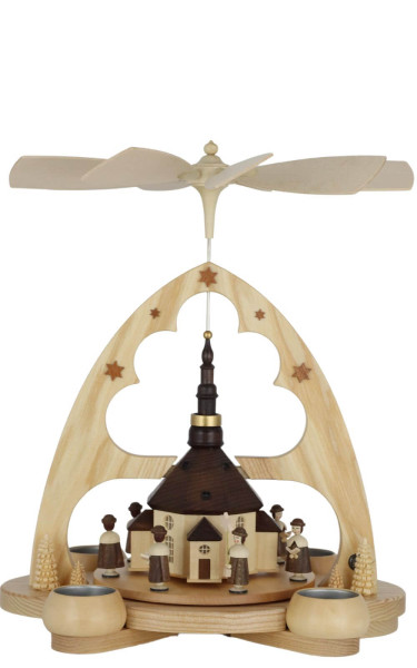 LED Weihnachtspyramide Seiffener Kirche, 36 cm von Müller Kleinkunst_1