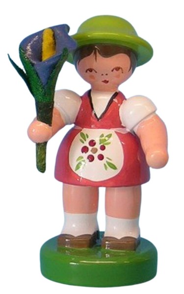 Miniatur Blumenmädchen, rosa/grün von Figurenland Uhlig GmbH
