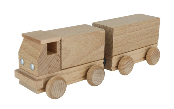Holzspielzeug Lastzug, natur, 15 cm von Ebert GmbH_2