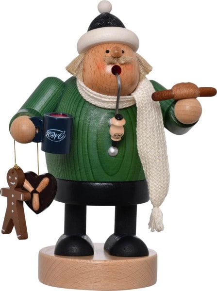 Räuchermännchen Weihnachtsmarktbesucher, farbig, 20 cm von KWO