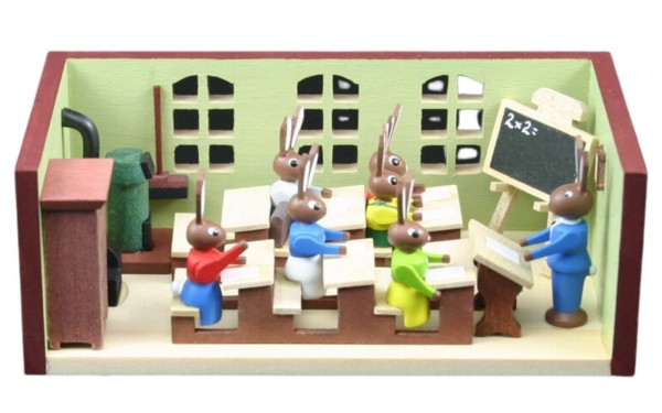 Miniaturstübchen Hasenschule Lehrer von Gunter Flath