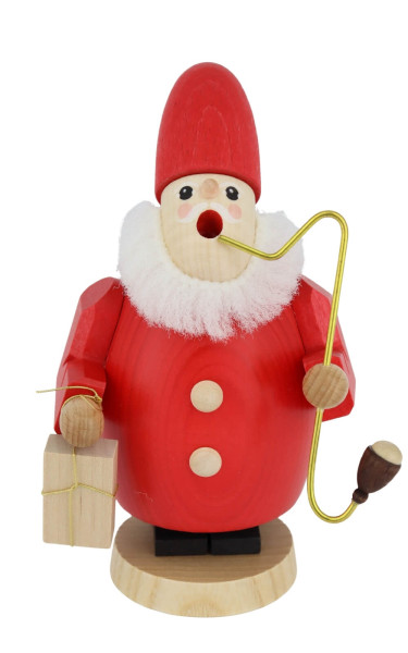 Smoking Man Santa Claus, 16 cm / 6,3 inch, colored by Richard Glässer_1
