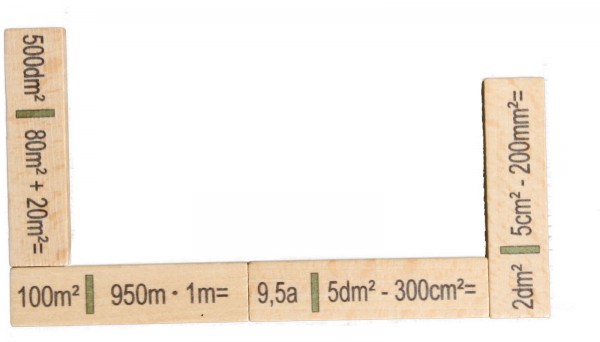 Wooden calculating domino surface, 40 pieces by Ebert GmbH