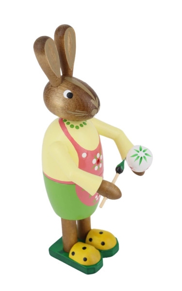 Easter bunny woman with brush and small Easter egg, 15 cm by Figurenland Uhlig GmbH_1