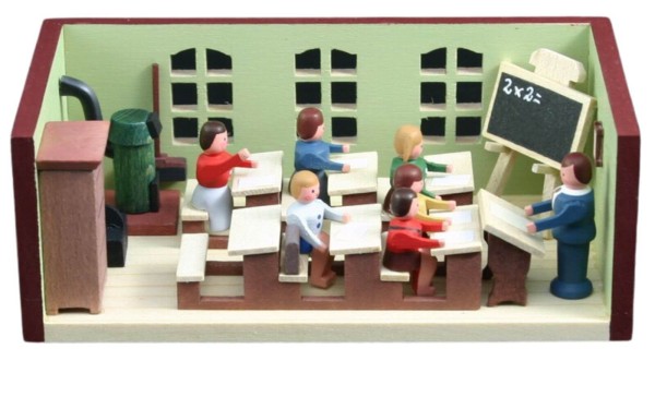 Miniature room school room teacher by Gunter Flath