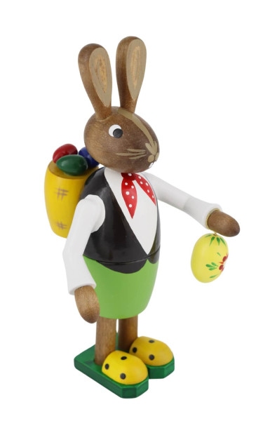 Easter bunny with basket and small Easter egg, 15 cm by Figurenland Uhlig GmbH_3