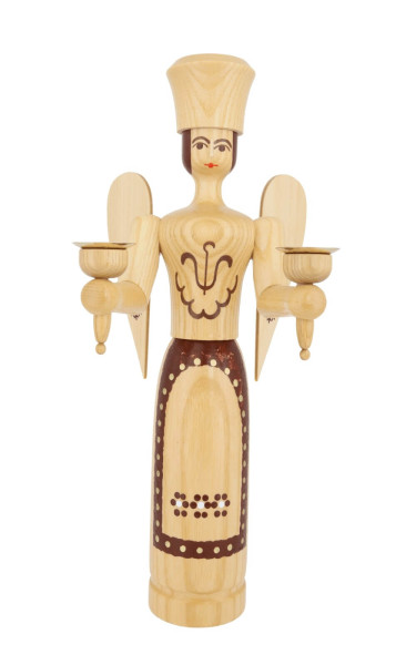 Christmas angel for wax candles, 38 cm / 15 inch, natural from SEIFFEN.COM_3