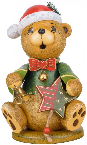 Räuchermännchen Teddy - Weihnachtsklaus von Hubrig Volkskunst GmbH Zschorlau/ Erzgebirge ist 20 cm groß.