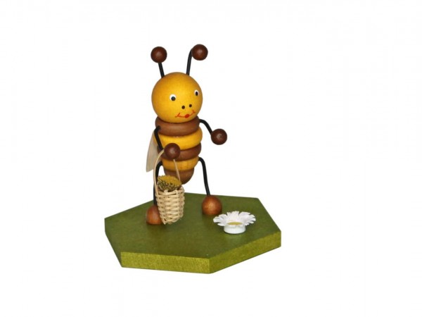 Biene mit Blumenkorb, 8cm von Volker Zenker