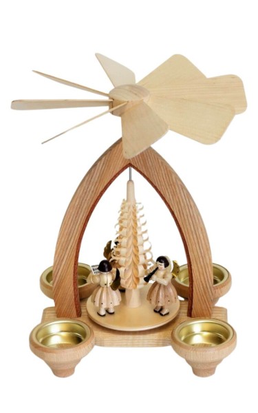 Teelichtpyramide Kurzrockengel, 26 cm von Heinz Lorenz