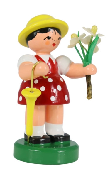 Miniatur Blumenmädchen, rot/gelb von Figurenland Uhlig GmbH_2