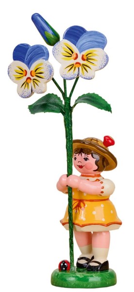 Blumenkind Mädchen mit Hornveilchen von Hubrig Volkskunst