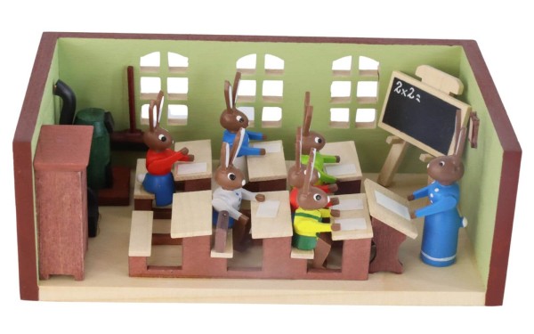 Miniature room rabbit school teacher by Gunter Flath