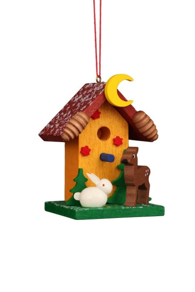 Christbaumschmuck Vogelhaus Wald, 1 Stück von Christian Ulbricht, Made in Germany