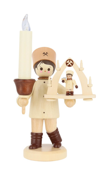 Bergmann mit Bogen und Lumixkerze, 14 cm von Romy Thiel_1