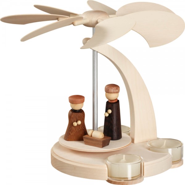 Weihnachtspyramide Christi Geburt, 18 cm von Seiffener Volkskunst eG