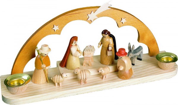 Weihnachtskerzenhalter Heilige Familie, 20 cm von Richard Glässer