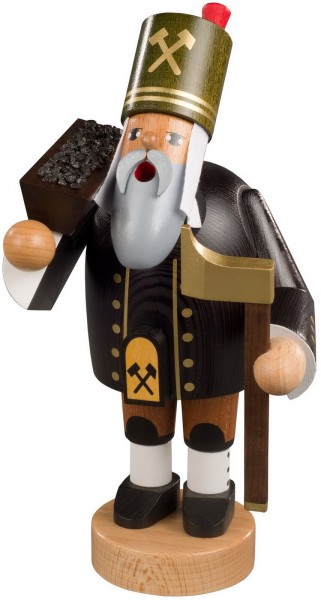 Smoking man miner with ore chest, 20 cm by KWO