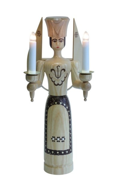 Weihnachtsengel, 38 cm, elektrisch beleuchtet, natur von SEIFFEN.COM