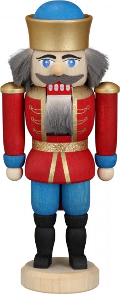 German Christmas Nutcracker King, red, 12 cm, Seiffener Volkskunst eG Seiffen/ Erzgebirge