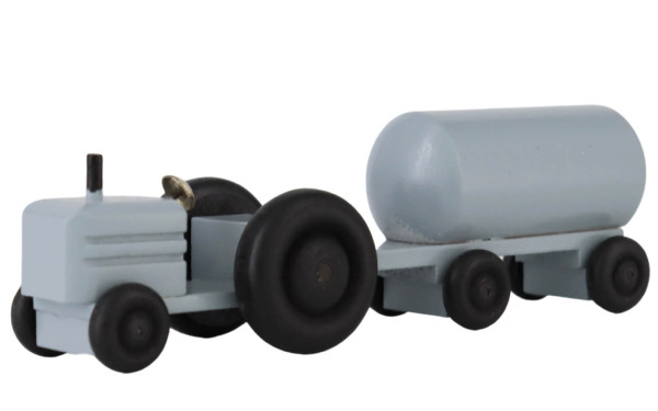 Holzauto - Traktor mit Tankanhänger, farbig von Robbi Weber_1