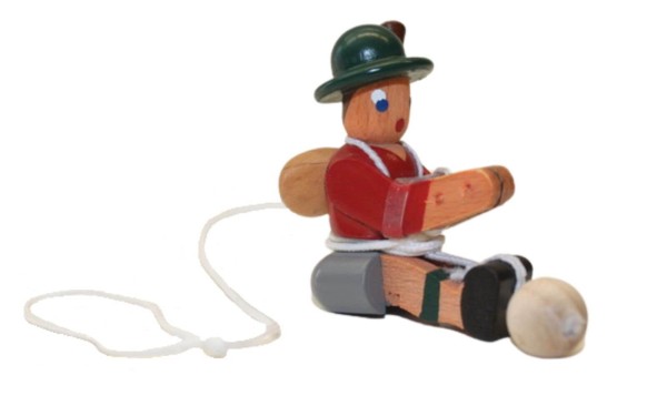 Climbing figure mountaineer, red, 4 cm by SEIFFEN.COM